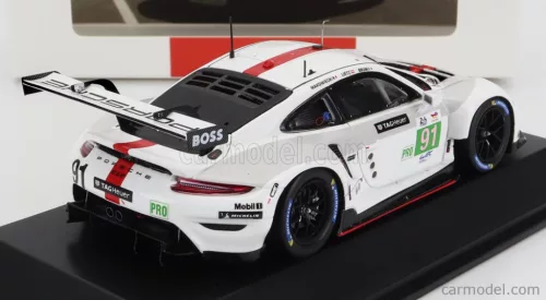 PORSCHE  911 991-2 4.2L TEAM PORSCHE GT N 91 WINNER LMGTE PRO CLASS 24h LE MANS 2022 GIANMARIA BRUNI - RICHARD LIETZ - FREDERIC MAKOWIECKI  WHITE GREY RED