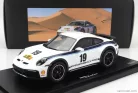 PORSCHE  911 992 COUPE N 19 RALLY DAKAR DESIGN 2022 - CON VETRINA - WITH SHOWCASE  WHITE BLUE