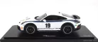 PORSCHE  911 992 COUPE N 19 RALLY DAKAR DESIGN 2022 - CON VETRINA - WITH SHOWCASE  WHITE BLUE