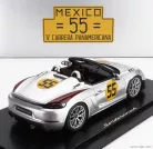 PORSCHE  718 (982) SPIDER RS N 55 TRIBUTE RALLY PANAMERICANA LIVERY 2024 - CON VETRINA - WITH SHOWCASE  SILVER