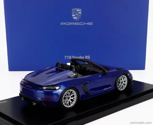PORSCHE  718 (982) SPIDER RS 2024 - CON VETRINA - WITH SHOWCASE  BLUE