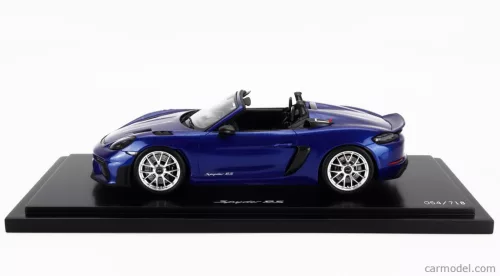 PORSCHE  718 (982) SPIDER RS 2024 - CON VETRINA - WITH SHOWCASE  BLUE