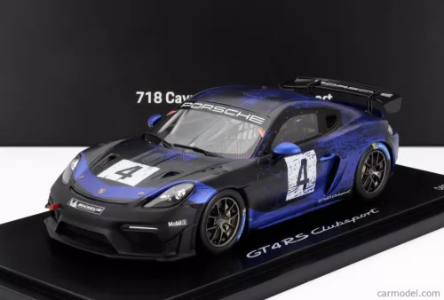 PORSCHE  718 (982) CAYMAN GT4 RS N 4 CLUBSPORT 2023 - CON VETRINA - WITH SHOWCASE  BLUE BLACK