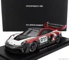 PORSCHE  911 992 GT3 R N 911 RACING FLACHT DESIGN COUPE 2021 - CON VETRINA - WITH SHOWCASE  WHITE GREY RED