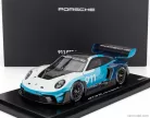 PORSCHE  911 992 GT3 R N 911 RACING SPEED ICON DESIGN COUPE 2023 - CON VETRINA - WITH SHOWCASE  2 TONE BLUE WHITE