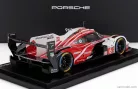 PORSCHE  963 9RD 4.6L TURBO V8 TEAM PORSCHE PENSKE MOTORSPORT N 6 4th 24h LE MANS (POLE POSITION) 2024 KEVIN ESTRE - ANDRE LOTTERER - LAURENS VANTHOOR - CON VETRINA - WITH SHOWCASE  RED WHITE BLACK