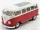VOLKSWAGEN  T1 MINIBUS 1962  RED WHITE