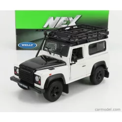   LAND ROVER  LAND DEFENDER 90 WITH ROOF RACK 1984  WHITE BLACK