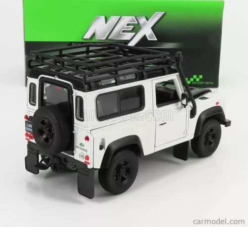 LAND ROVER  LAND DEFENDER 90 WITH ROOF RACK 1984  WHITE BLACK