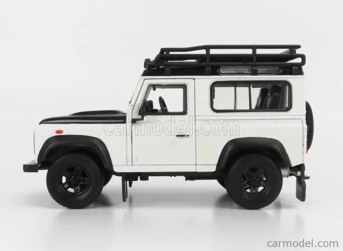 LAND ROVER  LAND DEFENDER 90 WITH ROOF RACK 1984  WHITE BLACK