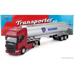 SCANIA  R730 V8 TANKER TRUCK 2011  RED SILVER