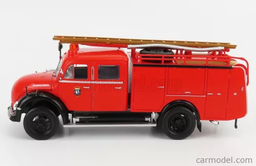 MAGIRUS  DEUTZ TLF-16 MERCUR 125A TANKER TRUCK FIRE ENGINE GERMANY 1961  RED BLACK