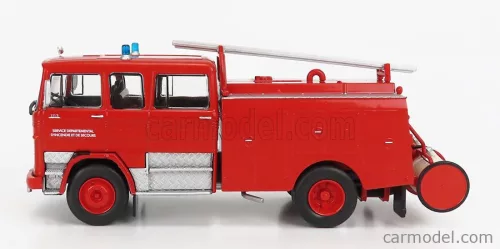 MERCEDES BENZ  LP911 1113 TANKER TRUCK SERVICE DEPARTEMENTAL D'INCENDIE ET DE SECOURS SAPEURS POMPIERS 1975  RED