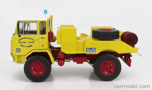 UNIC  UNIC 75PC SDIS 13 TANKER TRUCK DEPARTEMENT DES B.D.R. FORESTIERS SAPEURS POMPIERS 1980  YELLOW