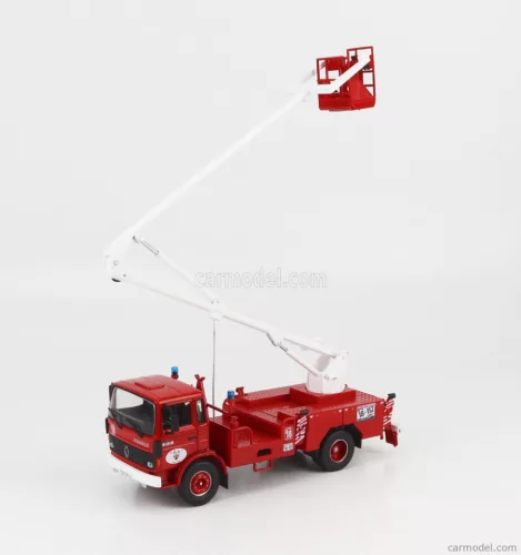 RENAULT  JP11 TRUCK SCALA CRANE ELEVATOR CESTELLO SAPEURS POMPIERS 1977  RED WHITE
