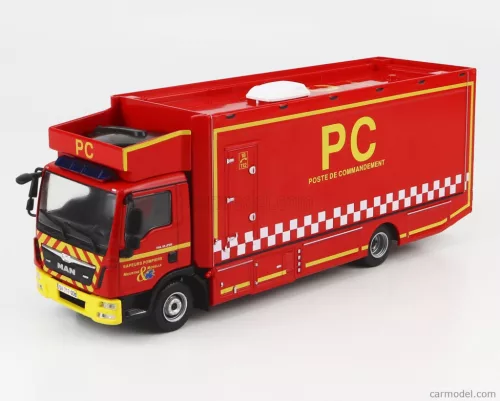 MAN  TGL 12.250 TRUCK SAPEURS POMPIERS POSTE DE COMMANDEMENT FRANCE 2015  RED YELLOW
