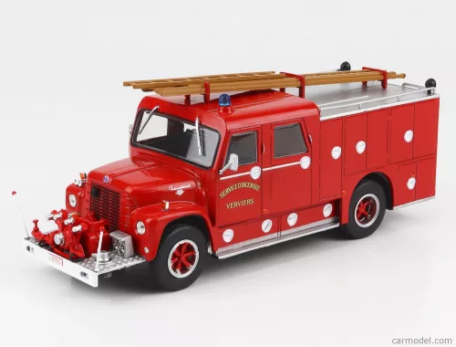 INTERNATIONAL  LOADSTAR TYPE 1627 TANKER TRUCK FPT FIRE ENGINE BELGIUM 1972  RED SILVER