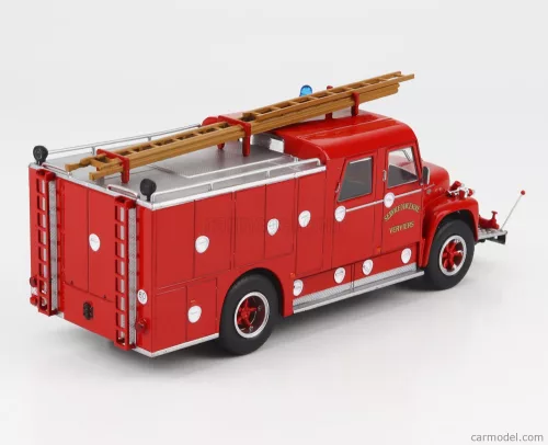 INTERNATIONAL  LOADSTAR TYPE 1627 TANKER TRUCK FPT FIRE ENGINE BELGIUM 1972  RED SILVER