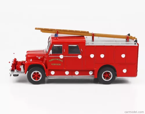 INTERNATIONAL  LOADSTAR TYPE 1627 TANKER TRUCK FPT FIRE ENGINE BELGIUM 1972  RED SILVER