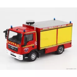   MAN  TGL 8.220 TANKER TRUCK SUPPORTO TECNICO SAPEURS POMPIERS FRANCE 2014  RED YELLOW