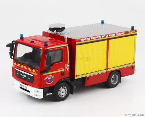 MAN  TGL 8.220 TANKER TRUCK SUPPORTO TECNICO SAPEURS POMPIERS FRANCE 2014  RED YELLOW