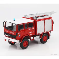   RENAULT  95.130 4x4 FPT DOUBLE CABINE TANKER TRUCK SAPEURS POMPIERS 1992  RED WHITE SILVER