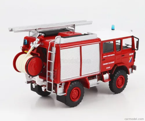 RENAULT  95.130 4x4 FPT DOUBLE CABINE TANKER TRUCK SAPEURS POMPIERS 1992  RED WHITE SILVER