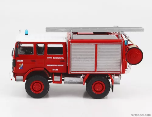 RENAULT  95.130 4x4 FPT DOUBLE CABINE TANKER TRUCK SAPEURS POMPIERS 1992  RED WHITE SILVER