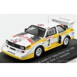   AUDI  QUATTRO SPORT S1 N 2 4th RALLY MONTECARLO 1986 WALTER ROHRL - CHRISTIAN GEISTDORFER  YELLOW WHITE RED
