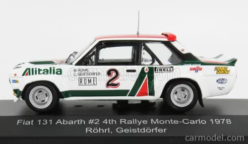 FIAT 131 ABARTH ALITALIA N 2 4th RALLY MONTECARLO 1978 W.ROHRL - C.GEISTDORFER
