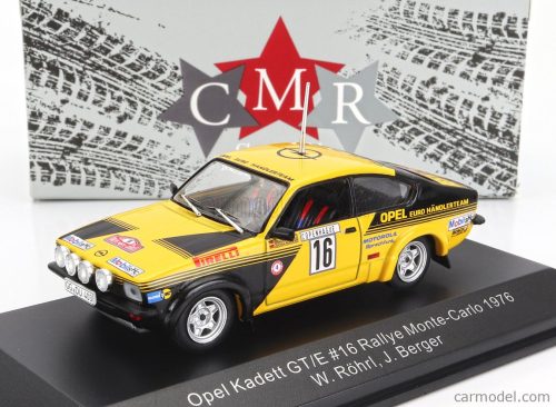 OPEL  KADETT C GT/E (night version) N 16 4th RALLY MONTECARLO 1976 WALTER ROHRL - JOCHEN BERGER  YELLOW BLACK