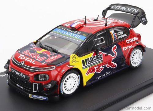 CITROEN  C3 WRC TEAM TOTAL WRT N 1 WINNER RALLY MONTECARLO 2019 S.OGIER - J.INGRASSIA  RED BLUE YELLOW