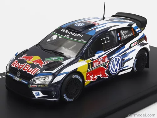 VOLKSWAGEN  POLO R WRC TEAM VOLKSWAGEN MOTORSPORT RED BULL N 1 WINNER RALLY WALES GB 2016 S.OGIER - J.INGRASSIA  BLUE WHITE YELLOW
