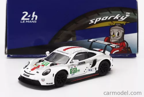 PORSCHE  911 991-2 4.2L TEAM PORSCHE GT N 91 WINNER LMGTE PRO CLASS 24h LE MANS 2022 GIANMARIA BRUNI - RICHARD LIETZ - FREDERIC MAKOWIECKI  WHITE GREY RED