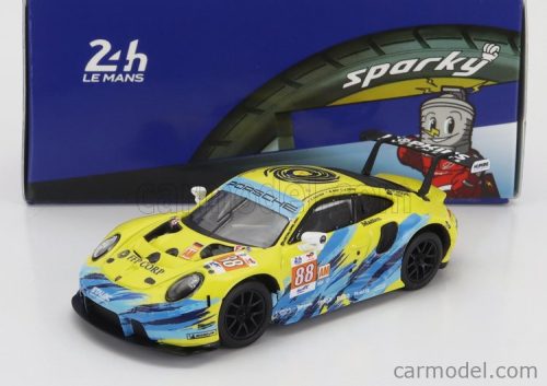 PORSCHE  911 991 RSR-19 4.2L TEAM DEMPSEY PROTON RACING N 88 24h LE MANS 2022 F.POORDAD - M.ROOT - J.HEYLEN  YELLOW LIGHT BLUE