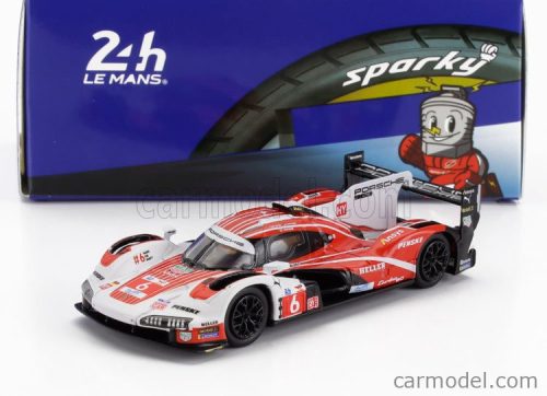 PORSCHE  963 9RD 4.6L TURBO V8 TEAM PORSCHE PENSKE MOTORSPORT N 6 4th 24h LE MANS (POLE POSITION) 2024 KEVIN ESTRE - ANDRE LOTTERER - LAURENS VANTHOOR  RED WHITE BLACK