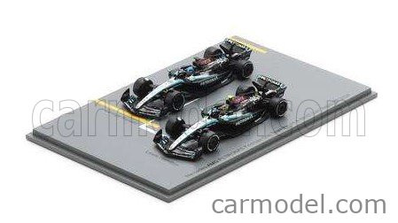 MERCEDES GP  SET F1  2X W15 EQ PERFORMANCE TEAM AMG PETRONAS MOTORSPORT N 44 2nd LAS VEGAS GP 2024 LEWIS HAMILTON + N 63 WINNER LAS VEGAS USA 2024 GEORGE RUSSELL  BLACK SILVER GREEN