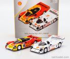 PORSCHE  SET 2X 962C PORSCHE AG TEAM N 18 24h LE MANS 1988 BOB WOLLEK - VERN SCHUPPAN - SAREL VAN DER MERWE + 962C 2.8L TEAM PDK DUNLOP N 17 WINNER SUPERCUP NURBURGRING 1987 HANS JOACHIM STUCK  RED YELLOW WHITE