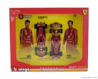 FERRARI  SET F1  2X SF-24 TEAM SCUDERIA FERRARI N 16 SEASON 2024 CHARLES LECLERC + N 55 CARLOS SAINZ  RED BLACK