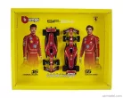 FERRARI  SET F1  2X SF-24 TEAM SCUDERIA FERRARI N 16 SEASON 2024 CHARLES LECLERC + N 55 CARLOS SAINZ  RED BLACK