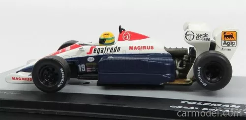 TOLEMAN  F1  TG184 HART TURBO N 19 SEASON 1984 AYRTON SENNA  BLUE WHITE RED