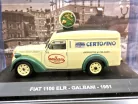Fiat 1100 ELR van Galbani year 1951 light yellow / green 1:43 Altaya