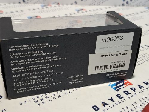 BMW 2 Series Coupe (F22) red 1:43 Minichamps