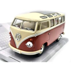   VW Bulli T1 transporter Samba (1962) - piros/krém - Kinsmart - 1:24