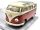 VW Bulli T1 transporter Samba (1962) - piros/krém - Kinsmart - 1:24