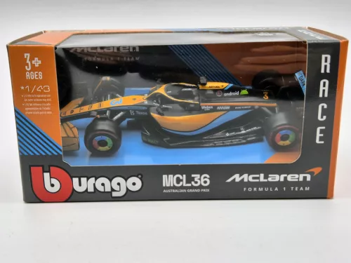 McLaren F1 MCL36 #3 (2022) Australian GP - Daniel Ricciardo -  Bburago - 1:43