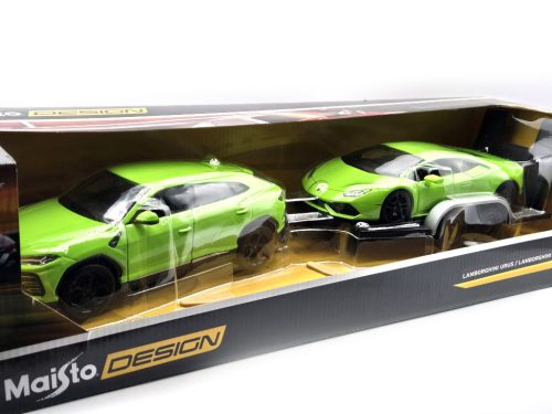 Lamborghini Urus + Lamborghini Huracan tréleren tréler -  Maisto - 1:24