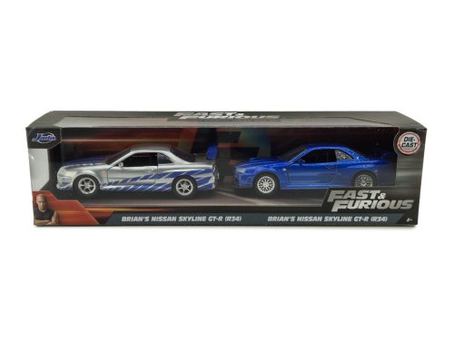 Fast&Furious / Halálos iramban 2 autó szett - Brian Nissan Skyline GT-R -  Jada - 1:32