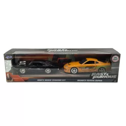   Fast&Furious / Halálos iramban 2 autó szett - Brian Toyota Supra és Dom Dodge Charger -  Jada - 1:32