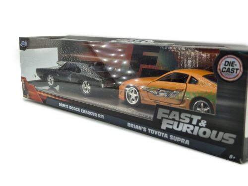 Fast&Furious / Halálos iramban 2 autó szett - Brian Toyota Supra és Dom Dodge Charger -  Jada - 1:32